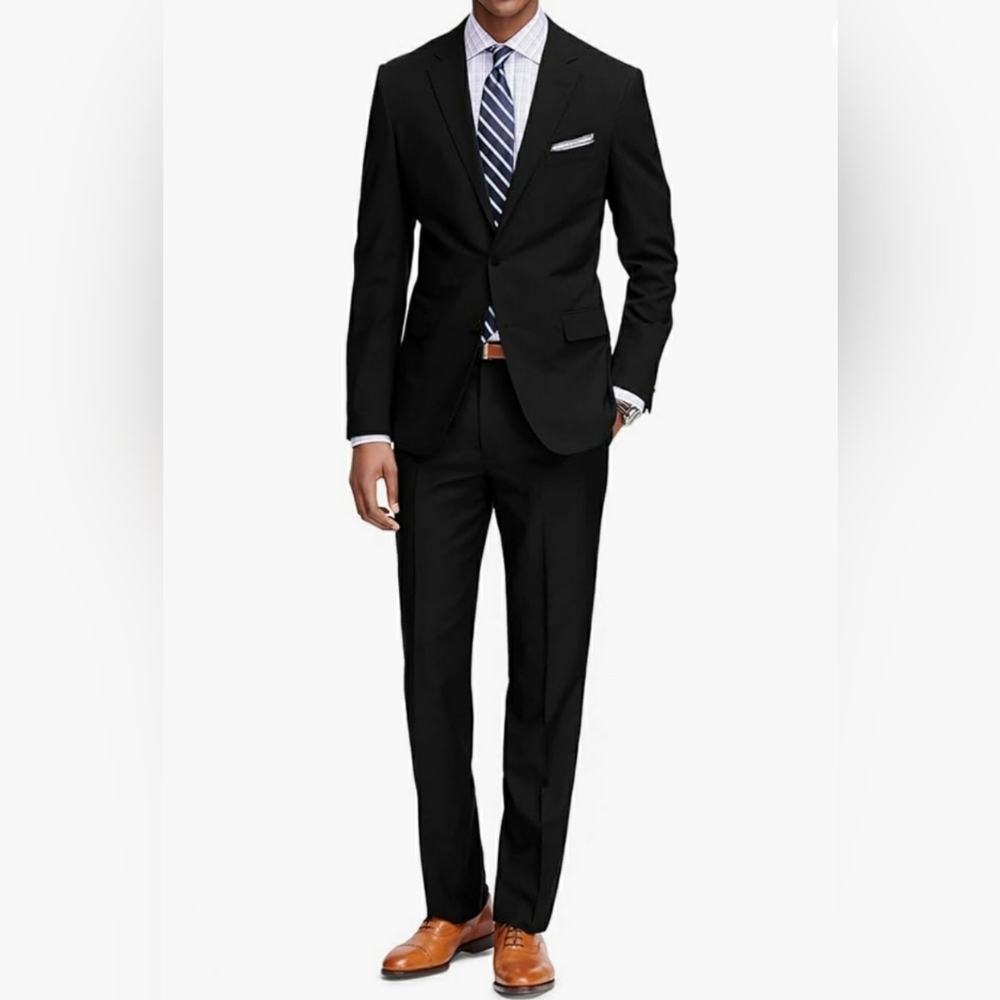 NEW Braveman Black Classic Fit 2 Piece Suit Set Mens Size 42R/36W